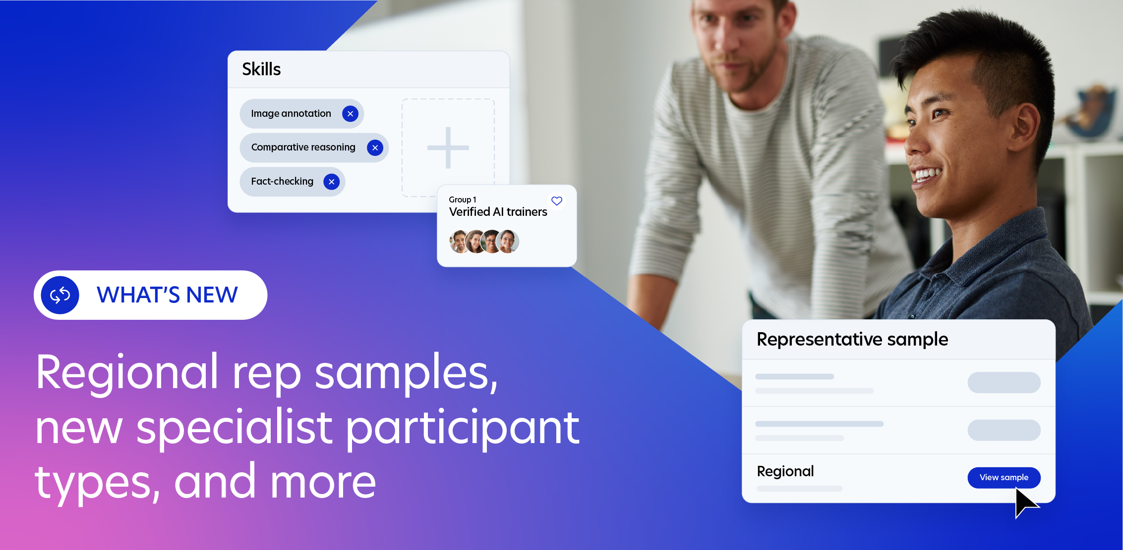 What’s New: Regional rep samples, new specialist participant types, and more