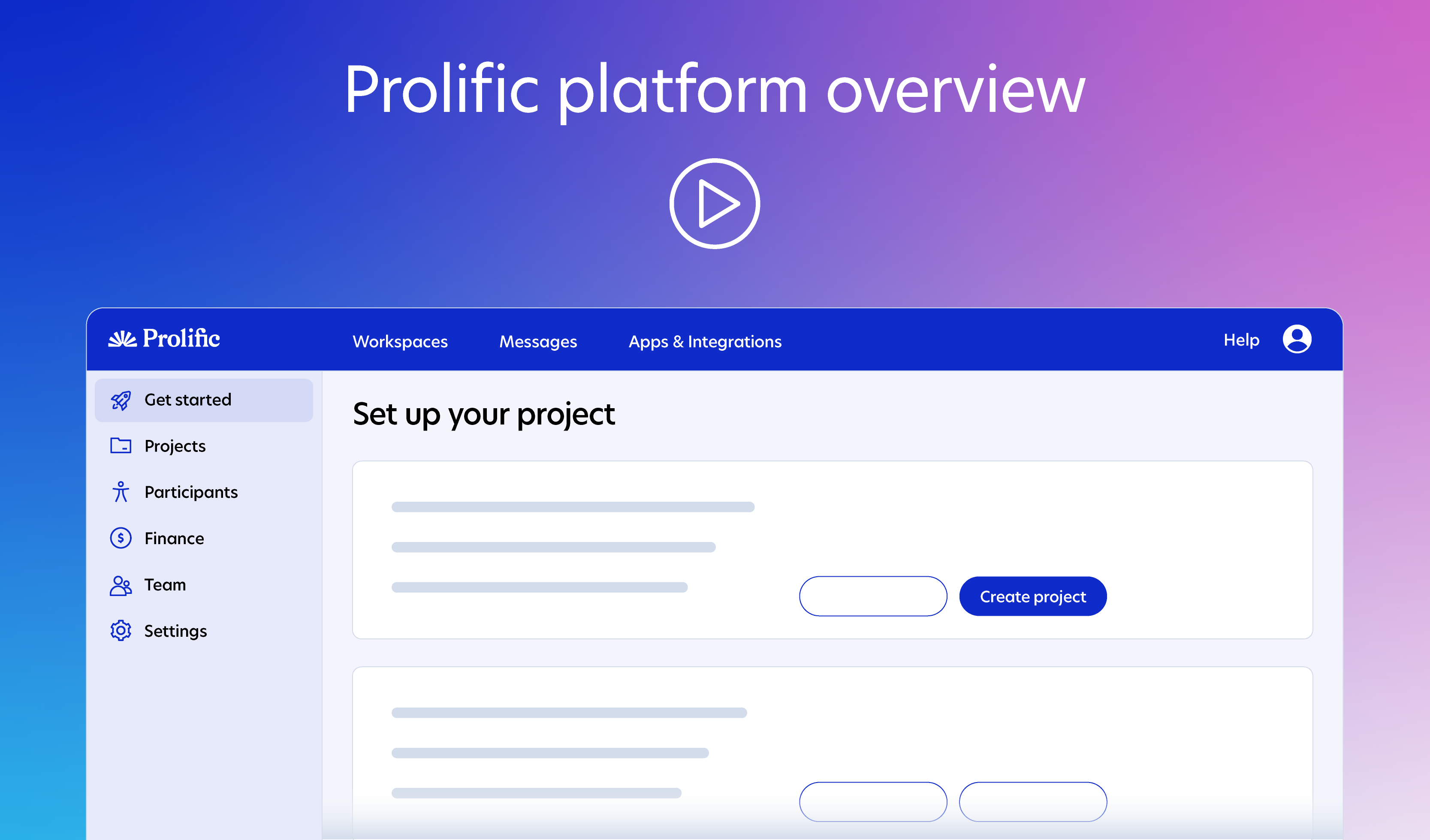 Image of Prolific platform overview demo