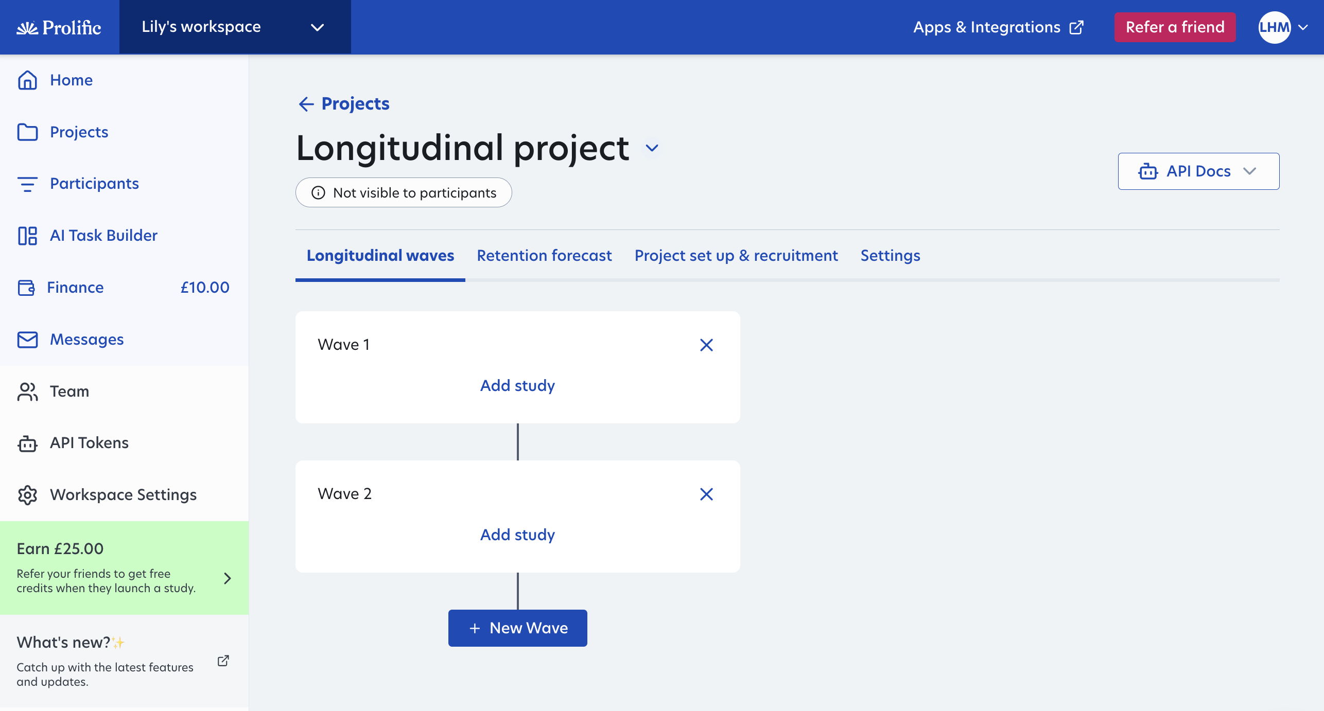 Easily manage online longitudinal studies with Prolific