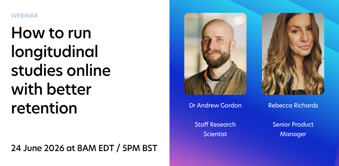 Webinar: How to run longitudinal studies online with better retention
